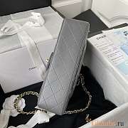 Chanel Flap Bag Lambskin Gray Gold 23cm - 4