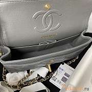 Chanel Flap Bag Lambskin Gray Gold 23cm - 3