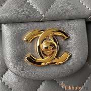 Chanel Flap Bag Lambskin Gray Gold 23cm - 2