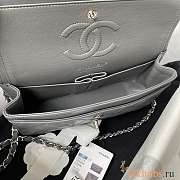 Chanel Flap Bag Lambskin Gray Silver 23cm - 4