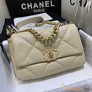 Chanel 19 Flap Bag Beige Gold Lambskin 26cm - 2