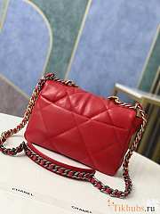 Chanel 19 Flap Bag Red Gold Lambskin 26cm - 4