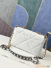 Chanel 19 Flap Bag Lambskin White Gold 26cm - 5