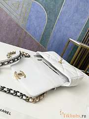 Chanel 19 Flap Bag Lambskin White Gold 26cm - 2