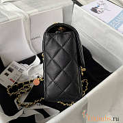 Chanel Mini Flap Bag Black 19x14.5x6.5cm - 6