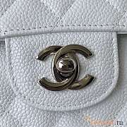 Chanel Medium Flap Bag White Caviar Siver Hardware 25cm - 6