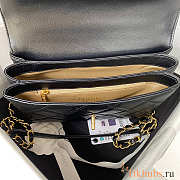 Chanel Flap Bag Lambskin Black Gold 23x15x7cm - 3