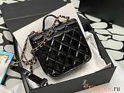 Chanel Mini Flap Bag Patent Black 17x20.5x6cm - 2