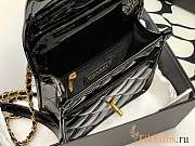 Chanel Mini Flap Bag Patent Black 17x20.5x6cm - 3