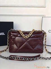 Chanel 19 Flap Bag Wine 26x16x9cm - 5