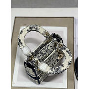 Dior Mini Lady D-lite Bag White and Black 17×7.5×14cm - 4