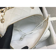 Chanel CC Day Backpack Quilted Caviar Mini White 18x16x8cm - 6