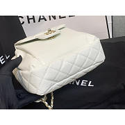 Chanel CC Day Backpack Quilted Caviar Mini White 18x16x8cm - 5