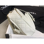 Chanel CC Day Backpack Quilted Caviar Mini White 18x16x8cm - 2