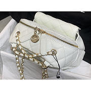 Chanel CC Day Backpack Quilted Caviar Mini White 18x16x8cm - 3