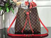 Louis Vuitton LV Neonoe MM Bag Damier Ebene Red 26 x 26 x 17.5 cm - 1