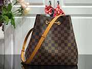 Louis Vuitton LV Neonoe MM Bag Damier Ebene Safran Yellow 26 x 26 x 17.5 cm - 4