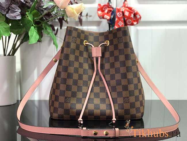 Louis Vuitton LV Neonoe MM Bag Damier Ebene Pink 26 x 26 x 17.5 cm - 1