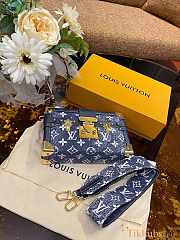 LV Petite Malle Denim Bag Blue M59717 20 x 12.5 x 5cm - 2