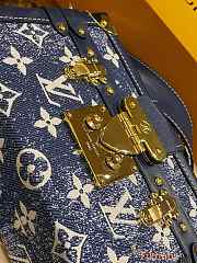 LV Petite Malle Denim Bag Blue M59717 20 x 12.5 x 5cm - 3