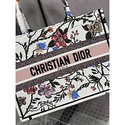 Dior Medium Book Tote White Multicolor Petites 36x18x28cm - 2