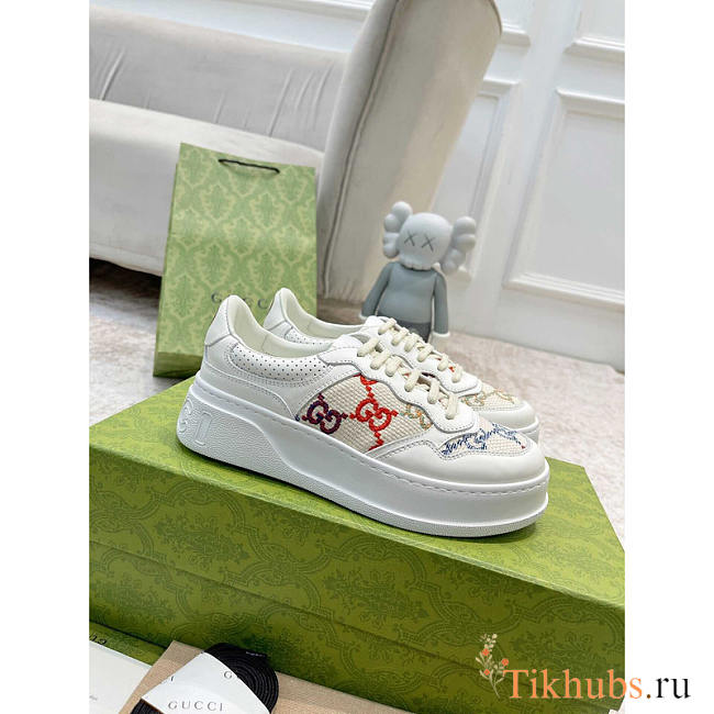 Gucci GG - Jacquard Leather Trainers - 1