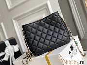 Chanel 22S Pearl Hobo Bag Lambskin Black 19x17x8.5cm - 4