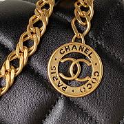 Chanel Flap Bag Coin Black Lambskin Gold 23.5x15x8cm - 2