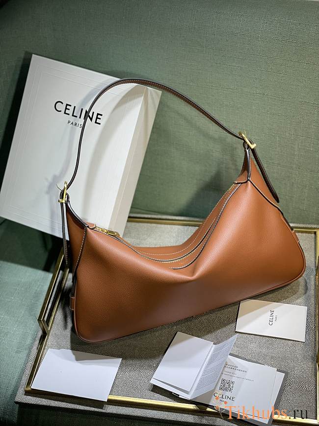 Celine Medium Romy In Supple Calfskin Safari Brown 34x16x5cm - 1