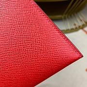 Hermes Gold Epsom Kelly 25 Gold Hardware Red 25x17x7cm - 4