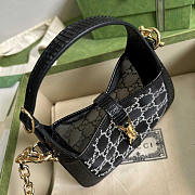 Gucci Crystal GG Lizard Jackie 1961 Mini Bag 19x13x3cm - 5