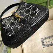 Gucci Crystal GG Lizard Jackie 1961 Mini Bag 19x13x3cm - 2