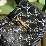 Gucci Crystal GG Lizard Jackie 1961 Mini Bag 19x13x3cm - 3