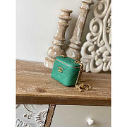 Chanel Vanity Leather Mini Bag Green 10.5x8.5x7cm - 3