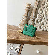 Chanel Vanity Leather Mini Bag Green 10.5x8.5x7cm - 2