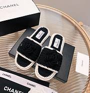 Chanel Mules Crochet Black & Ivory - 1