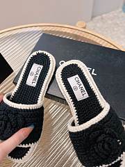 Chanel Mules Crochet Black & Ivory - 5