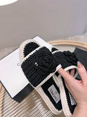 Chanel Mules Crochet Black & Ivory - 3