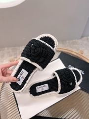 Chanel Mules Crochet Black & Ivory - 2