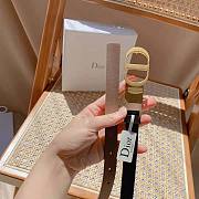 Dior 30 Montaigne Reversible Belt Hazelnut Black 2cm - 5