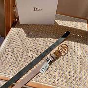 Dior 30 Montaigne Reversible Belt Hazelnut Black 2cm - 2