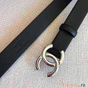 Chanel Belt Black Silver 3.0 cm - 2