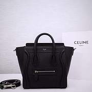 Celine Nano Luggage Bag in Drummed Calfskin 20x20x10cm - 5