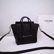 Celine Nano Luggage Bag in Drummed Calfskin 20x20x10cm - 3