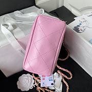 Chanel Small Bucket Bag Lambskin Gold Pink 17 × 16 × 7 cm - 5