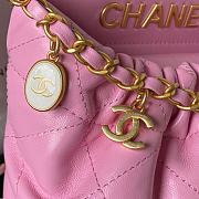 Chanel Small Bucket Bag Lambskin Gold Pink 17 × 16 × 7 cm - 2