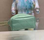 Chanel Small Bucket Bag Lambskin Gold Green 17 × 16 × 7 cm - 6