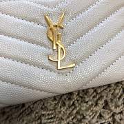 YSL Key Pouch Monogram White 13.5 X 7.5 X 2 cm - 3