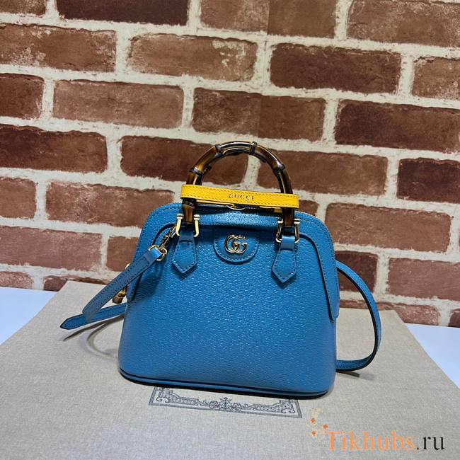 Gucci Diana Mini Tote Bag Blue 20x16x8.5cm - 1