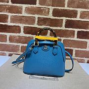 Gucci Diana Mini Tote Bag Blue 20x16x8.5cm - 1